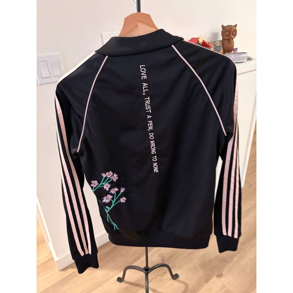 Adidas Originals "Love All" Floral Track Jacket - Small - Picture 2 of 4